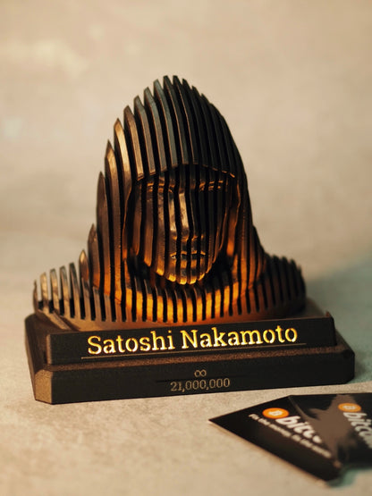 Satoshi Nakamoto LED - Statue