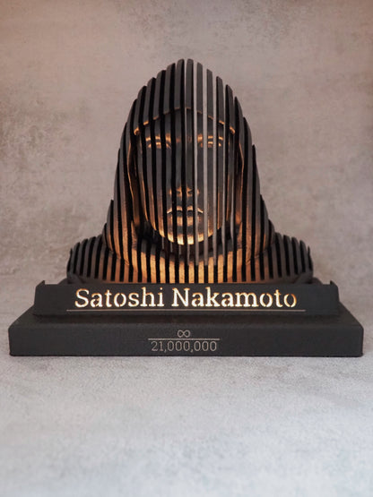 Satoshi Nakamoto LED - Statue