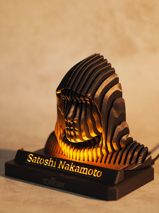 Satoshi Nakamoto LED - Statue