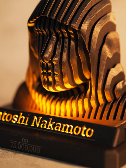 Satoshi Nakamoto LED - Statue